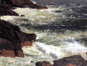 Rough Surf Mont Desert Island paysage Fleuve Hudson Frederic Edwin Church Peinture à l'huile